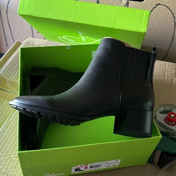 Sam Edelman Womens Kaiti Leather Block Heel Ankle Boots - Picture 6 of 6